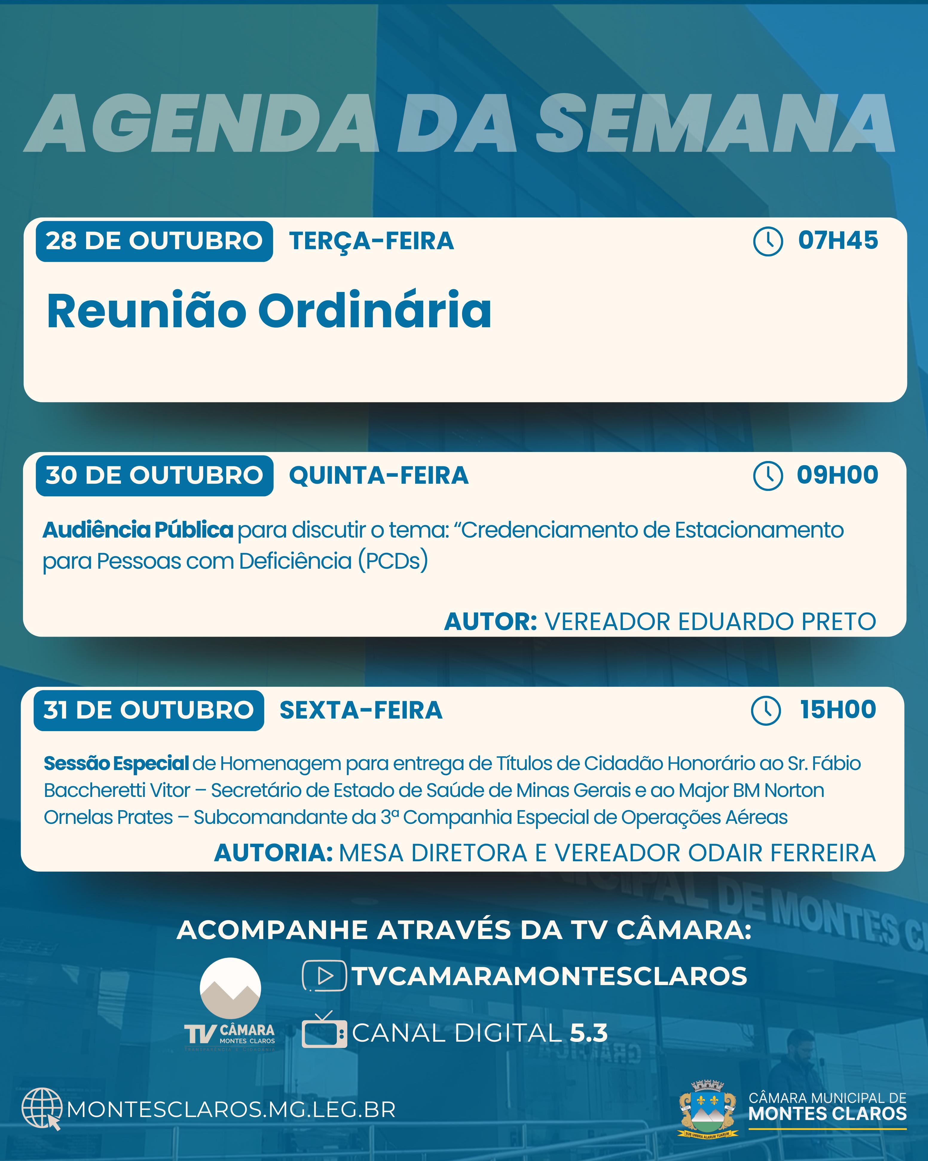 Agenda com audiência e homenagem ao secretário de Estado de Saúde 