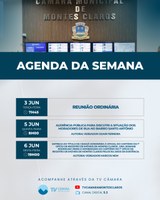 Agenda com audiência pública e reunião especial