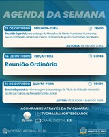 Agenda com entrega da Medalha Humberto Souto ao prefeito e Título de Cidadão Honorário ao presidente do TJMG 