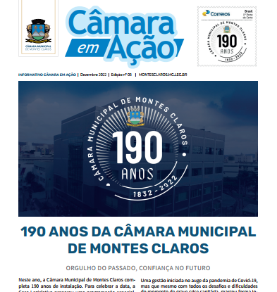 Transparência e modernização marcam a primeira etapa da 19ª legislatura da Câmara de Montes Claros