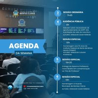 Câmara de Vereadores tem agenda extensa nesta semana