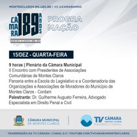 Câmara promove II Encontro com Associações Comunitárias de Montes Claros