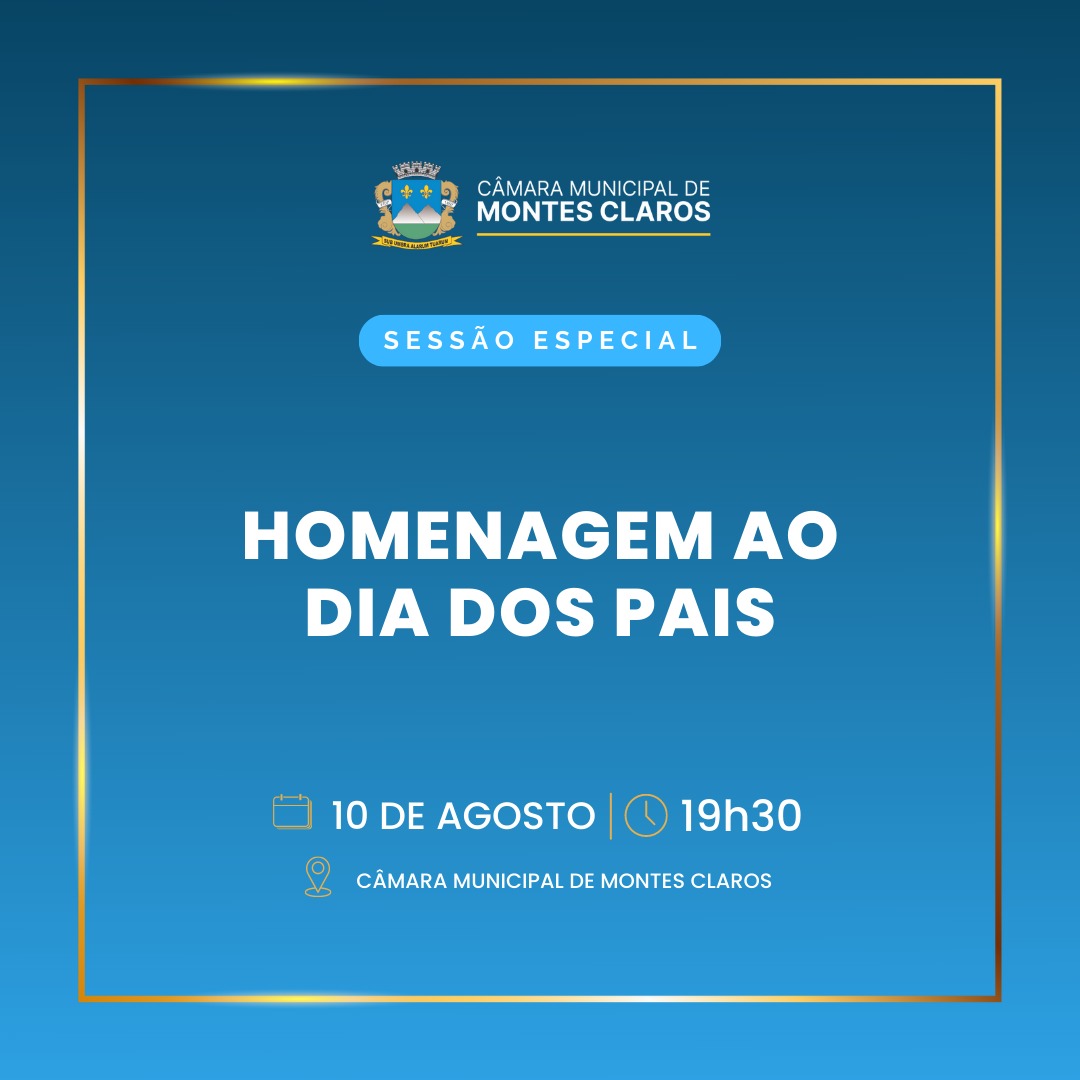 Câmara realiza nesta quinta-feira homenagem ao Dia dos Pais