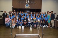Carlão Futsal Feminino é homenageado pela Câmara