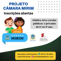Escola do Legislativo abre inscrições para o Projeto Câmara Mirim 2026 