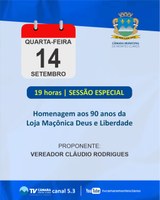  Loja Maçônica Deus e Liberdade celebra 90 anos