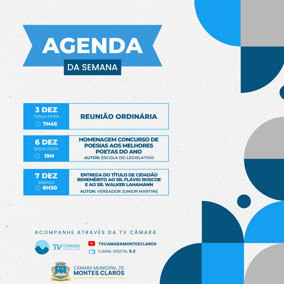 Projetos e eventos movimentam a Câmara