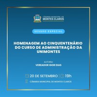 Sessão Especial em homenagem ao cinquentenário do curso de Administração da UNIMONTES